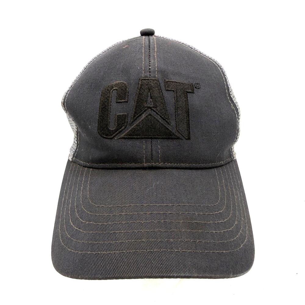 CAT Caterpillar Equipment Gray Mesh Logo Hat